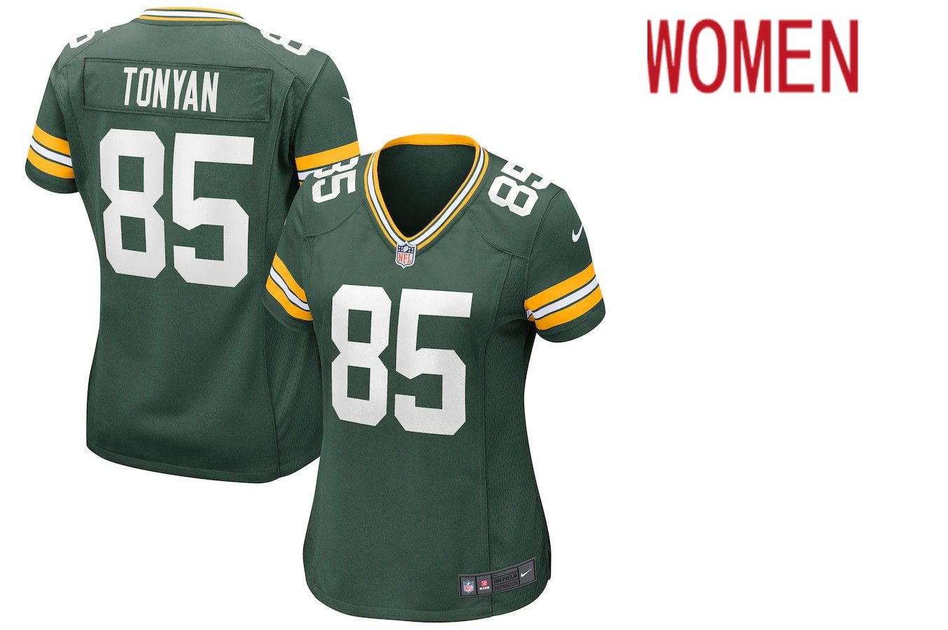 Women Green Bay Packers #85 Robert Tonyan Nike Green Game NFL Jersey